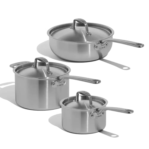 Made In Cookware - 6 Piece Stainless Saucepan Set - 5 Ply Clad - ...