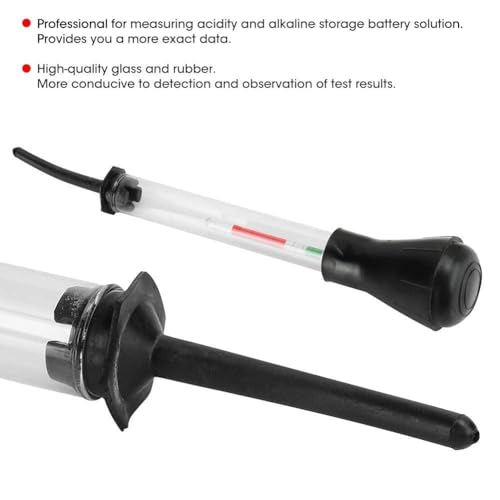 Image of ISC Battery Hydrometer Tester 6V 12V 24V Acid Density Meter Specific Gravity Tester for Lead Acid Batteries Cars Bikes Inverters Portable Battery Testing Tool Black