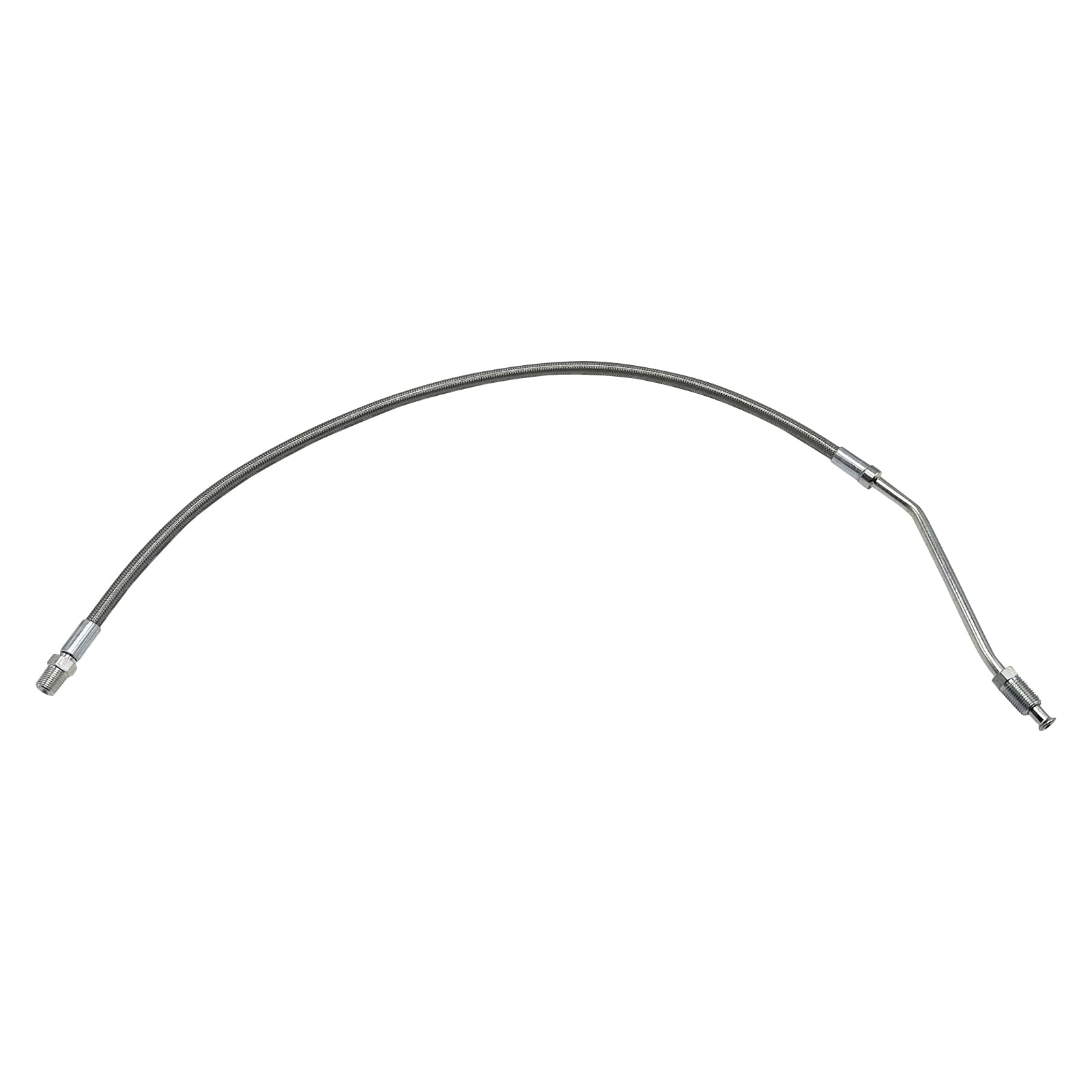 Hsbhlsnx Front Brake Hose Line for Polaris ATV - Scrambler 400/500, Trail Blazer 250 & More - Silver - PTFE & Metal - 1x Front Brake Hose Line