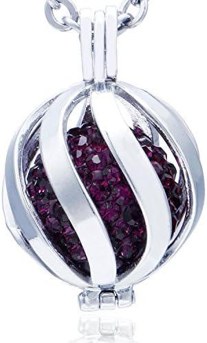 Morella Women Necklace Stainless Steel 70 cm 27,5" with Candy Sweets Pendant for Sound Balls Ø 16 mm 0,63" in a Velvet Jewelry Bag