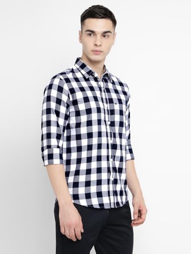 Image of Allen Cooper Checks Shirts for Men - 100% Cotton Comfort Fit Casual and Formal Shirt - Breathable, Soft, Classic Style (Multiple Colors)