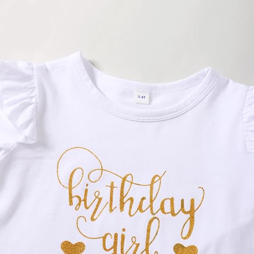 Image of LYSMuch Toddler Girls Long-Sleeve Birthday Outfits Shirt