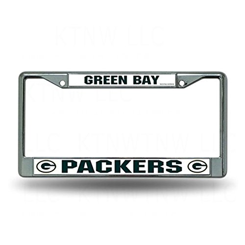 Green Bay Packers Metal Chrome License Plate Tag Frame Cover Football