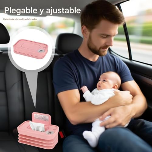 Chauffe-lingettes bébé pliable avec distributeur thermique USB