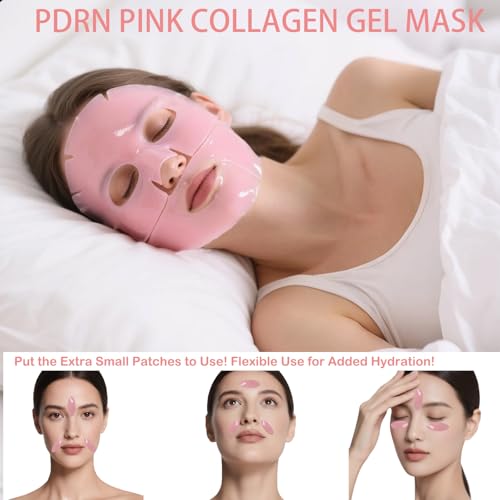 ONMYLOVIN 5 Pack Salmon DNA PDRN Pink Collagen Gel Face Mask, Overnight Hydrogel Real Deep Mask Korean Skincare - Enhancing Recovery for All Skin Types and Radiance Boost, elasticity, hydrating, firming