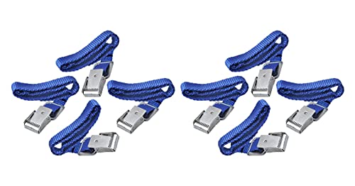 Lot de 8 sangles de fixation avec boucles en métal pour porte-vélos, sangles de serrage textiles Cover