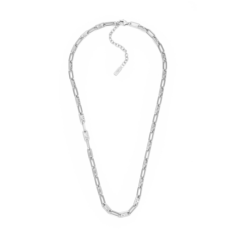 Emporio Armani Men's Stainless Steel with lobster clasp closure Chain necklace