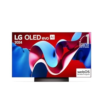 Smart TV 4K 55" LG OLED evo OLED55C4 Processador α9 Ger7 AI Painel 144Hz Intensificador de Brilho Design Ultra Slim Dolby Vision Dolby Atmos