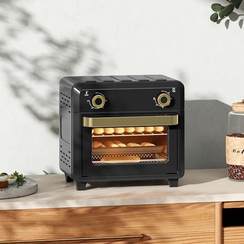 Miniatura 2 de Homcom Mini Horno Con Convección, Freidora De Aire Caliente De 10l, Horno Pequeño Con Temporizador De 60 Minutos E Iluminación Interior, 80-230 , 3 Estantes, Accesorios Aptos Para Lavavajillas,