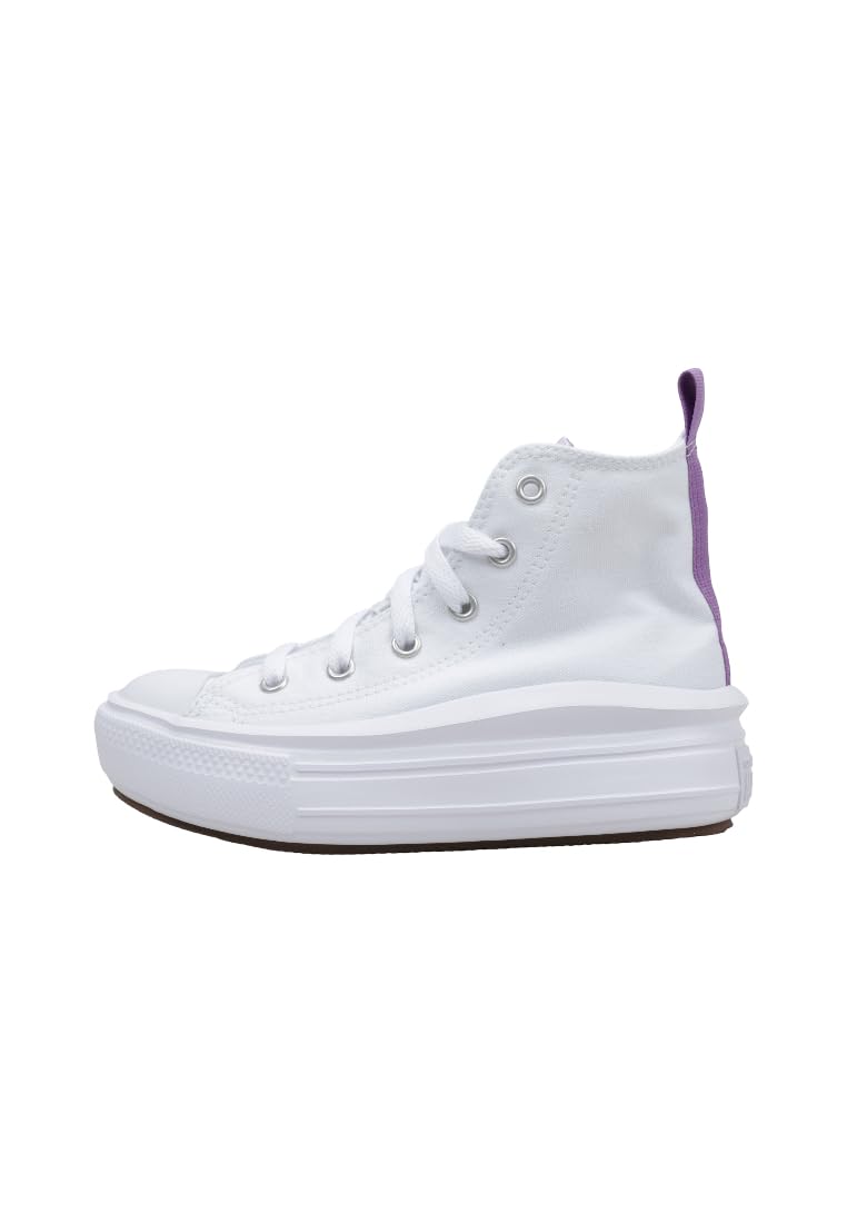 Converse Unisex Kids White Kids Sneakers, 36 Eu, Purple Junior Textile Trainers A03667c