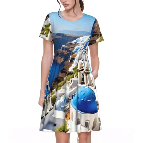 Robe décontractée à manches courtes pour femme anti-chaleur été