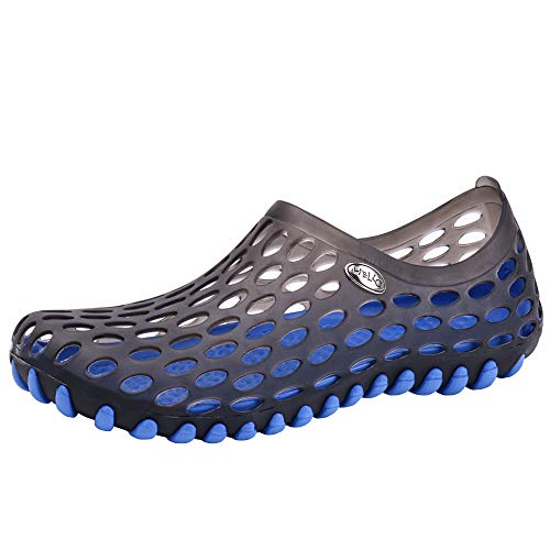 ALEADER Men's Pull-On Water Shoes Black/Blue 10 D(M) US