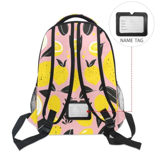 Cartable étudiants citrons rose pour alléger le dos des écoliers