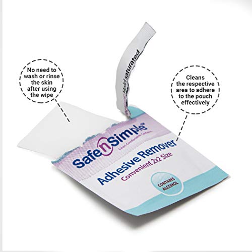 Safe N' Simple Adhesive Remover Wipes, Large, Individually Wrapped Wipes, 50 Count #TOP4