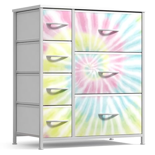 Sorbus 7-Drawer Dresser for Kids Bedroom, Wood Top (Light Tie-dye) - image 1