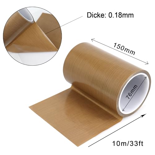 Cinta de teflón autoadhesiva de 150 mm para solucionar problemas de pegado en termoselladoras 2