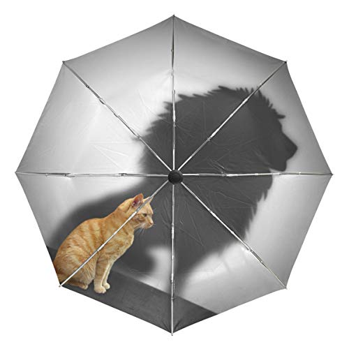 Preisvergleich Produktbild Kompakter Regenschirm Winddicht, Faltbarer Regenschirm mit automatischem Öffnen und Schließen, Rutschfester Griff für einfachen Transport