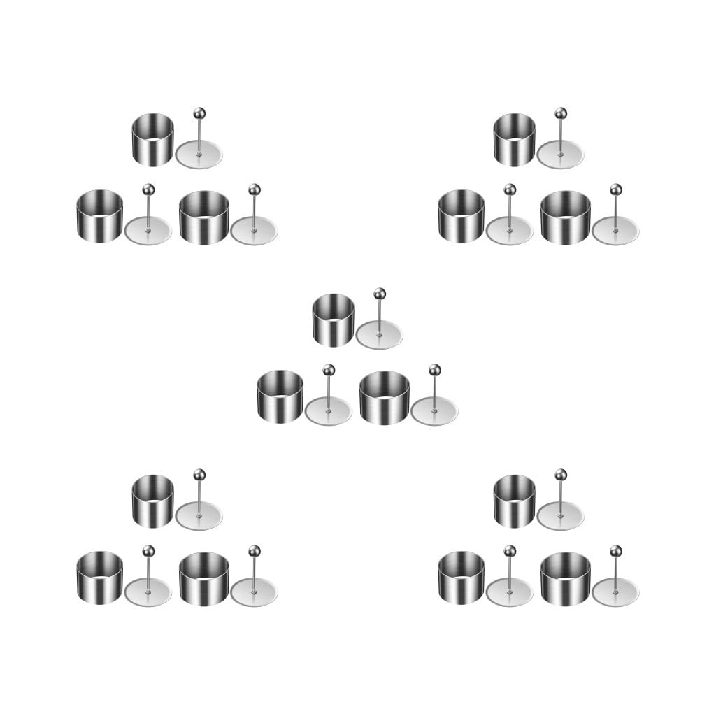 Anneaux alimentaires en acier inoxydable lot de 5 cercles pour cupcakes et mousses
