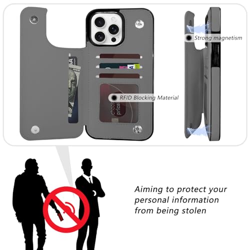 Étui antichoc iPhone 16 Pro Max évitant les rayures d'écran avec double aimant et support