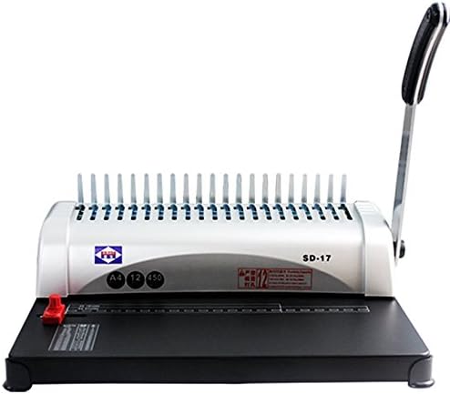 Aibao Paper Punch Binder Binding Machine with 100 Plastic 6mm Binder Coils 21-hole 450 Sheets