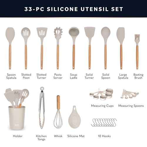 Home Hero SILICONE KITCHEN UTENSILS SET 33 Pcs Kitchen Cooking Utensils Set thumb #2