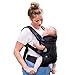 Infantino Mochila Portabebé Flip Advanced 4-en-1, Ergonómica, Convertible, Adaptable a lo Largo de los Años, para Recién Nacidos y Bebés Mayores de 3,6-14,5 kg, Negro