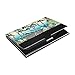 Ukiyoe Ukiyo-E Porte-cartes de visite en acier inoxydable avec impression en cuir synthétique pour homme et femme (p74)