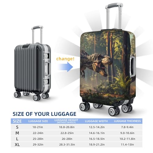 VOSERY Travel Luggage Cover - Jungle Dinosaur Washable Suitcase Covers Protector Fits 18-32 Inch Luggage4