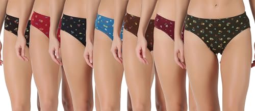 Image of Dollar Lehar Super Combed Cotton Women's Printed Hipster Panty - Actual Print May Vary