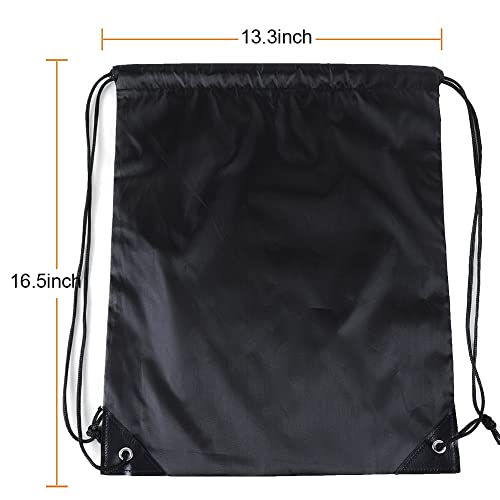 Codobon 40 Pcs Drawstring Backpack Bulk Draw String Bags Cinch Polyester Bag For Gym Sport, Black #TOP1