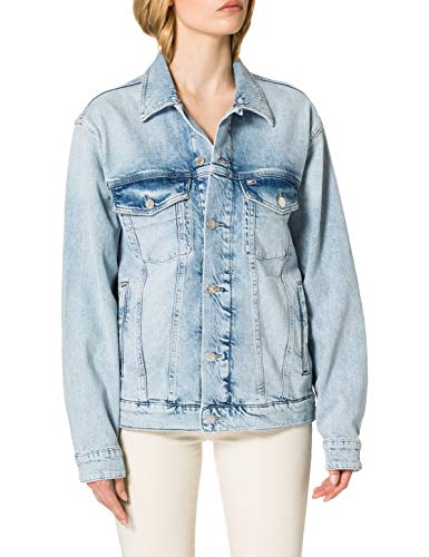 Tommy Jeans Regular Trucker Jacket ALBCD Giacca, Ames Lb Com Destr, M Donna