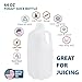 (12 PACK) 64 Oz Foggy Jug Bottle with Tamper Evident WHITE Screw Caps – Great for Homemade Juices, Milk, Smoothies, Tea and Other Beverages - Food Grade BPA Free
