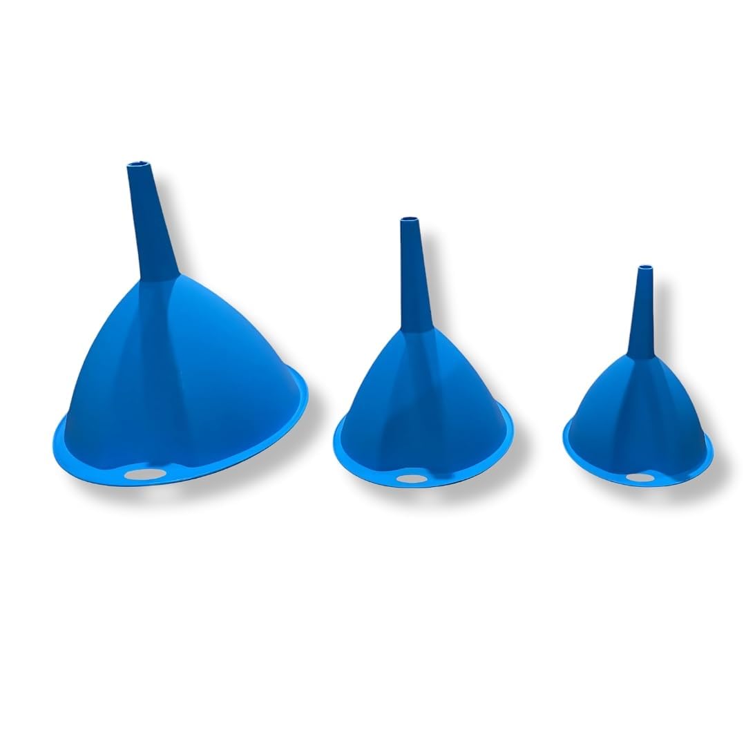 PARENCE.- Set di 3 imbuti in plastica per alimenti - diverse misure per cucina, garage e altro - facile da pulire e riporre - 3 pezzi
