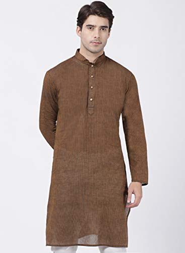 Image of VASTRAMAY Men's Royal Blue Pure Cotton Kurta