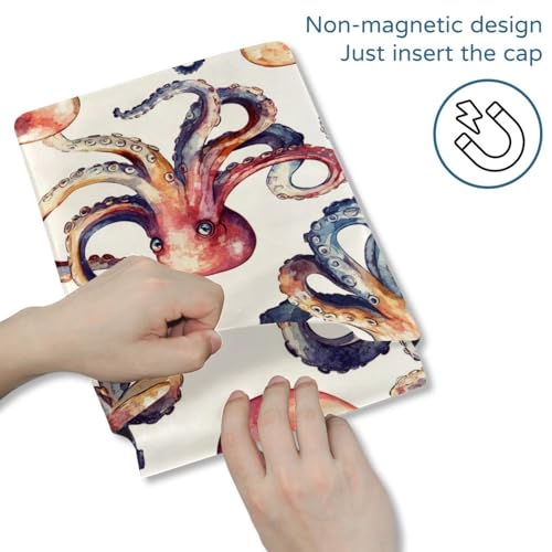 Funda para portátil de 35 x 25,9 cm con estampado de pulpo y protector de terciopelo 2
