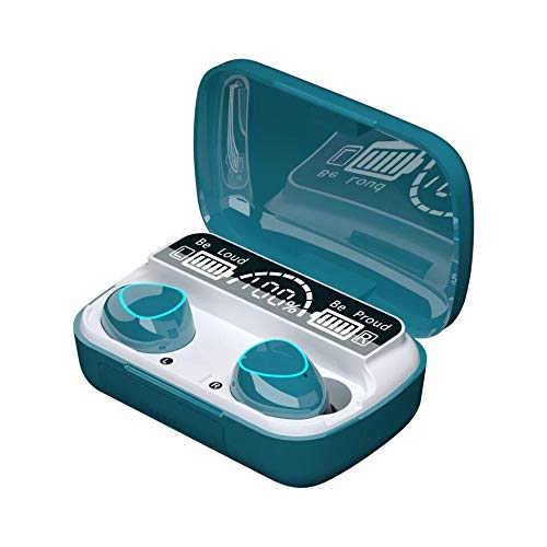Eurovaper Auriculares Bluetooth Wireless TWS Auriculares a Prueba de Agua en la Oreja los Auriculares M10 Auriculares estéreo 9D Sport Auriculares Cover