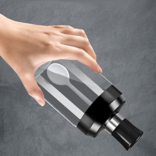 Kitchen Clear Plastic Spice Jars Seasonning Box Set Of 4 With Spoons, Seasoning Containers Bottles With Black Cap,10Oz For Home And Kitchen (4) #TOP7