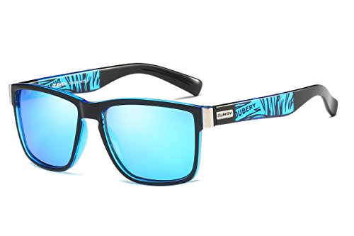yoofun Polarized Sunglasses for Men Cycling Driving Fishing 100% UV Protection (Blue&Red), 56mm - Image 3