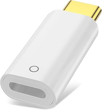 Jadebones USB-C to Pencil 1st Gen Adapter Only for Apple iPad 10th/11th A16 2025 Generation, USB C to Pencil Charging Adapter Connector, Support Charging & Connection White