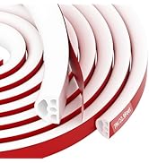 KAYLEINSTER 6M White D-Shape Rubber Door Draught Excluder Strip | Self-Adhesive Weather Stripping For Doors & Windows | Seals 2.5-5.5mm Large Gaps | Waterproof Soundproof Door Seal - View #9