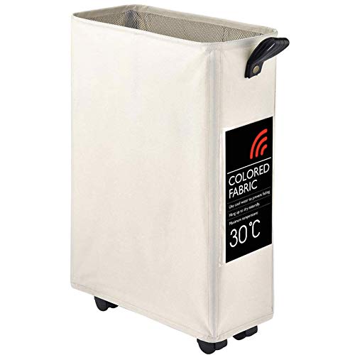 IHOMAGIC ランドリー バスケット 洗濯かご キャスター付き 洗濯ボックス ランドリーボックス 防水洗濯袋 折りたたみ 6枚の交換可能なカード 多目的 分類