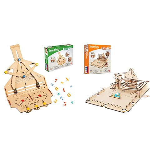 Image of Smartivity Roller Coaster Marble Slide STEM STEAM Educational DIY Building Construction Activity Toy Game Kit Action Game & Fidget Digit Multiplication Machine STEM STEAM Educational
