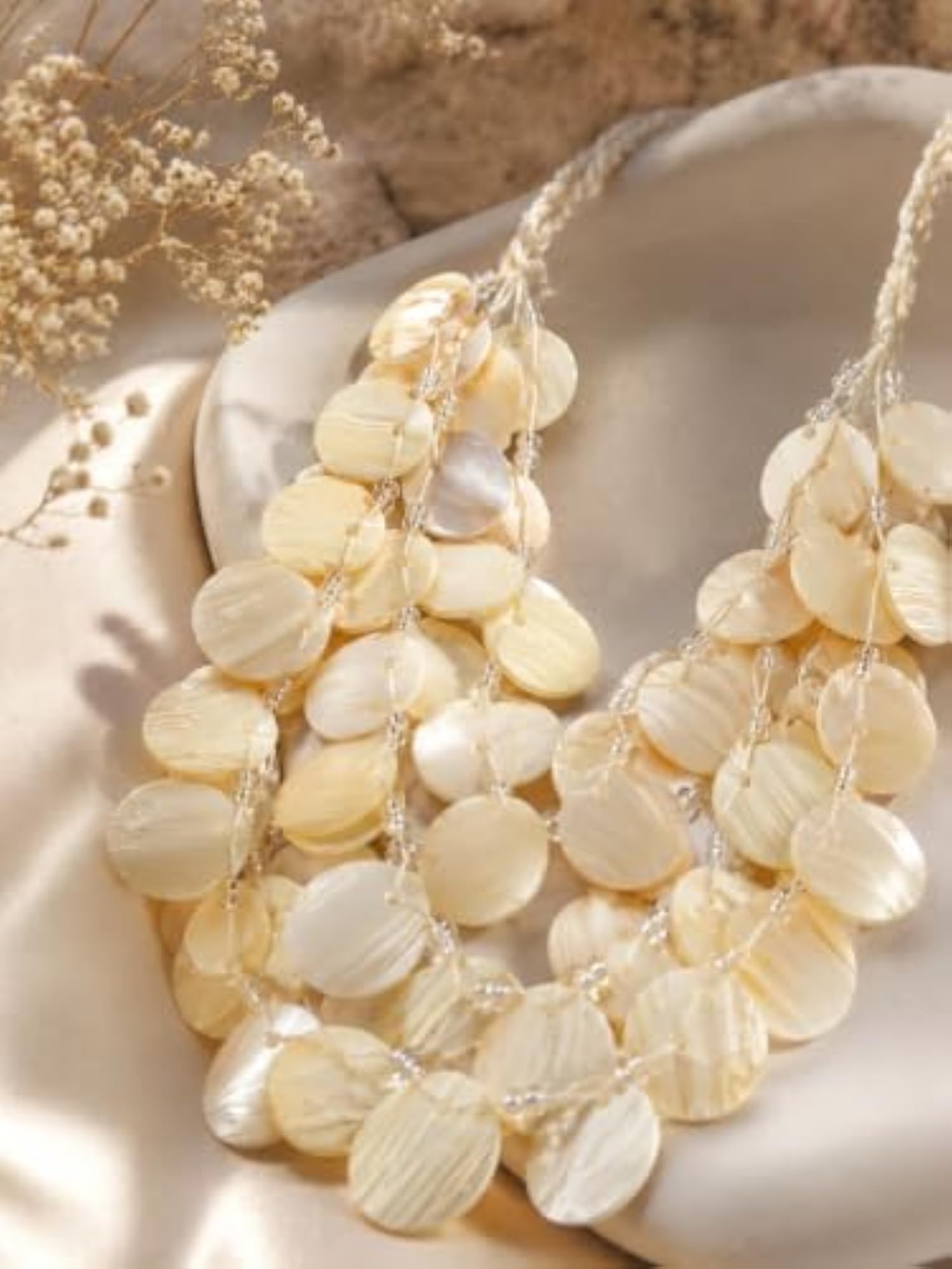 Women's Shell Seep Necklace, Indian Western Style