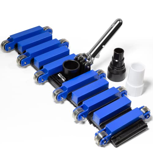 Aquatix Pro Pool Vacuum Head, 22" Extra Large Commercial Grade, 10 Weighted Plates, 2 x Hose Adapter, Aluminium Handle