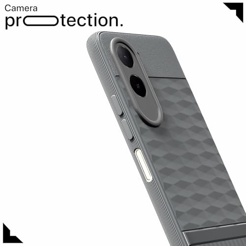 Image of Outlouders Back Cover for Mi Redmi A7 Pro /Poco C85x 5G | Full Camera Protection | TPU Soft Flexible Shockproof Bumper Case (Grey)