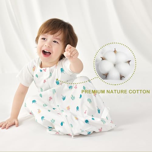 Nivolltha 2 Pack Super Soft 0.5 TOG Baby Sleeping Bags, 100% Cotton Breathable Summer Sleeping Bags 6-18 Months - Image 4