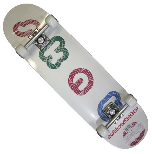 Silver Fox Native Skater Skateboard in White #TOP30