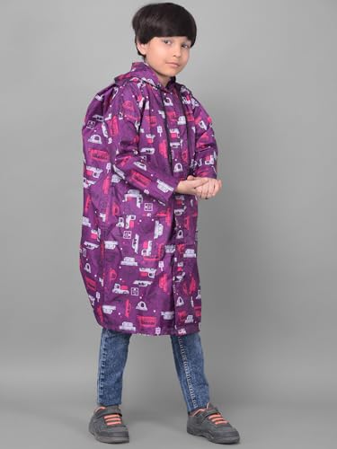 Image of Dollar Rainguard Kids' Full Sleeve Printed Long Raincoat With Adjustable Hood and Pocket