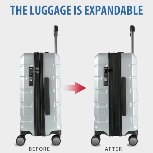 Kroser Hardside Expandable Carry On Luggage With Spinner Wheels & Built-In Tsa Lock thumb #4