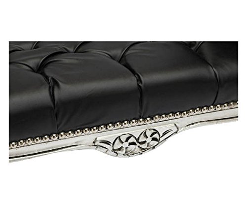 Canapé Baroque Noir Banc Barockliege Rembourré Banquette Capitonnée | eBay